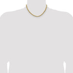 14k 4.9mm Semi-solid D/C Rope Chain