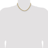14k 4.9mm Semi-solid D/C Rope Chain