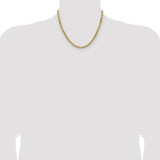 14k 4.9mm Semi-solid D/C Rope Chain