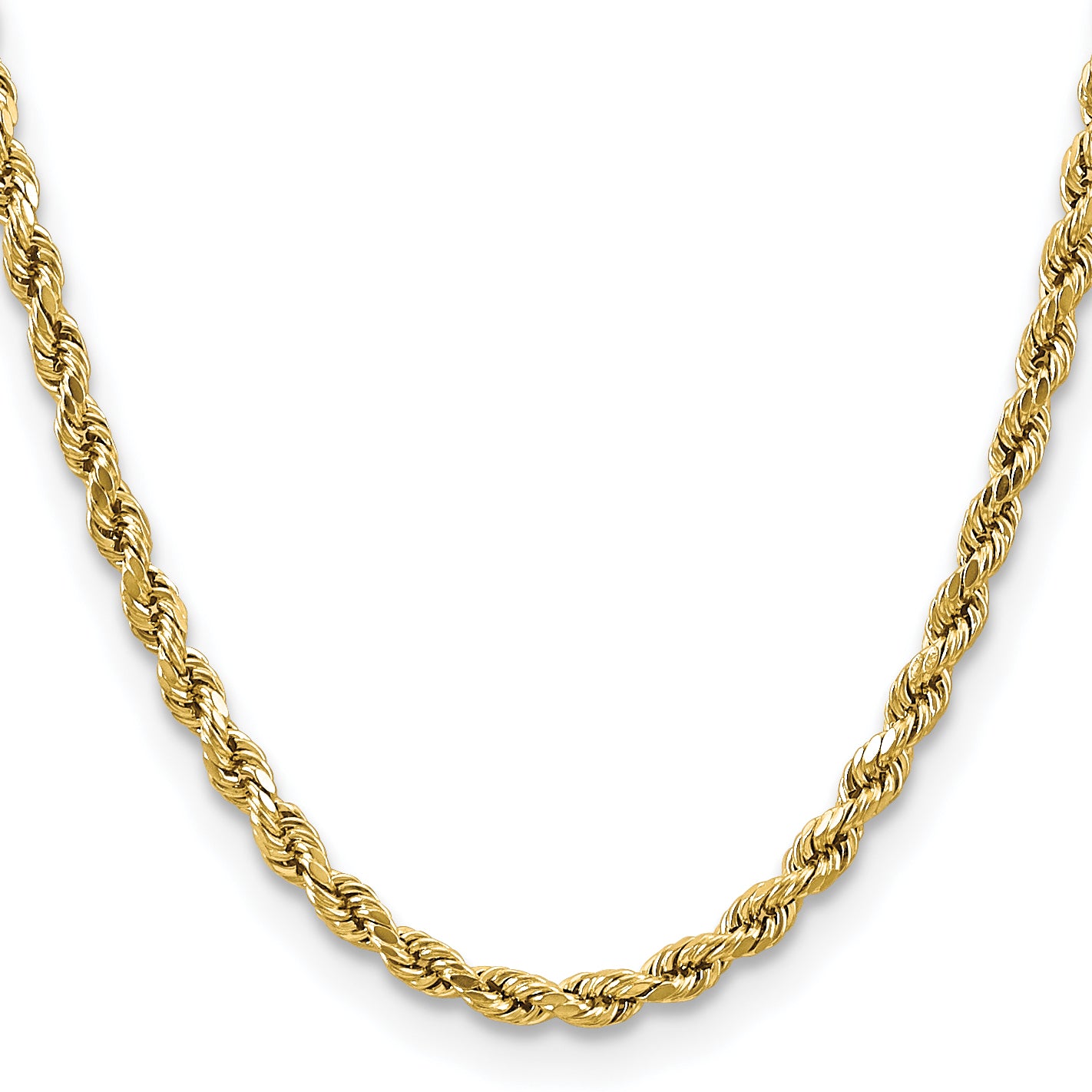 14k 4.9mm Semi-solid D/C Rope Chain