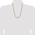 14k 4.9mm Semi-solid D/C Rope Chain