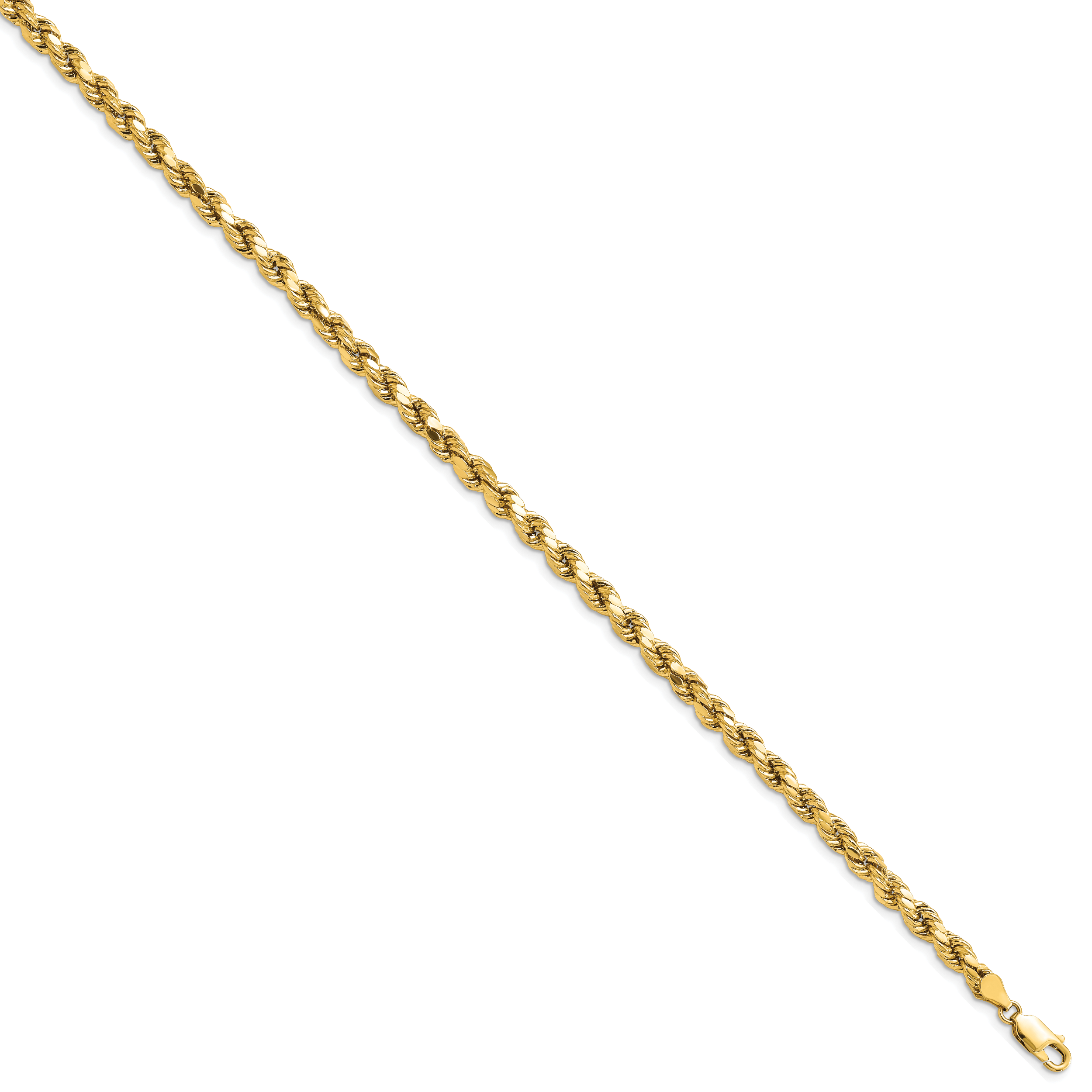 14k 4.9mm Semi-solid D/C Rope Chain