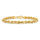 14k 4.9mm Semi-solid D/C Rope Chain