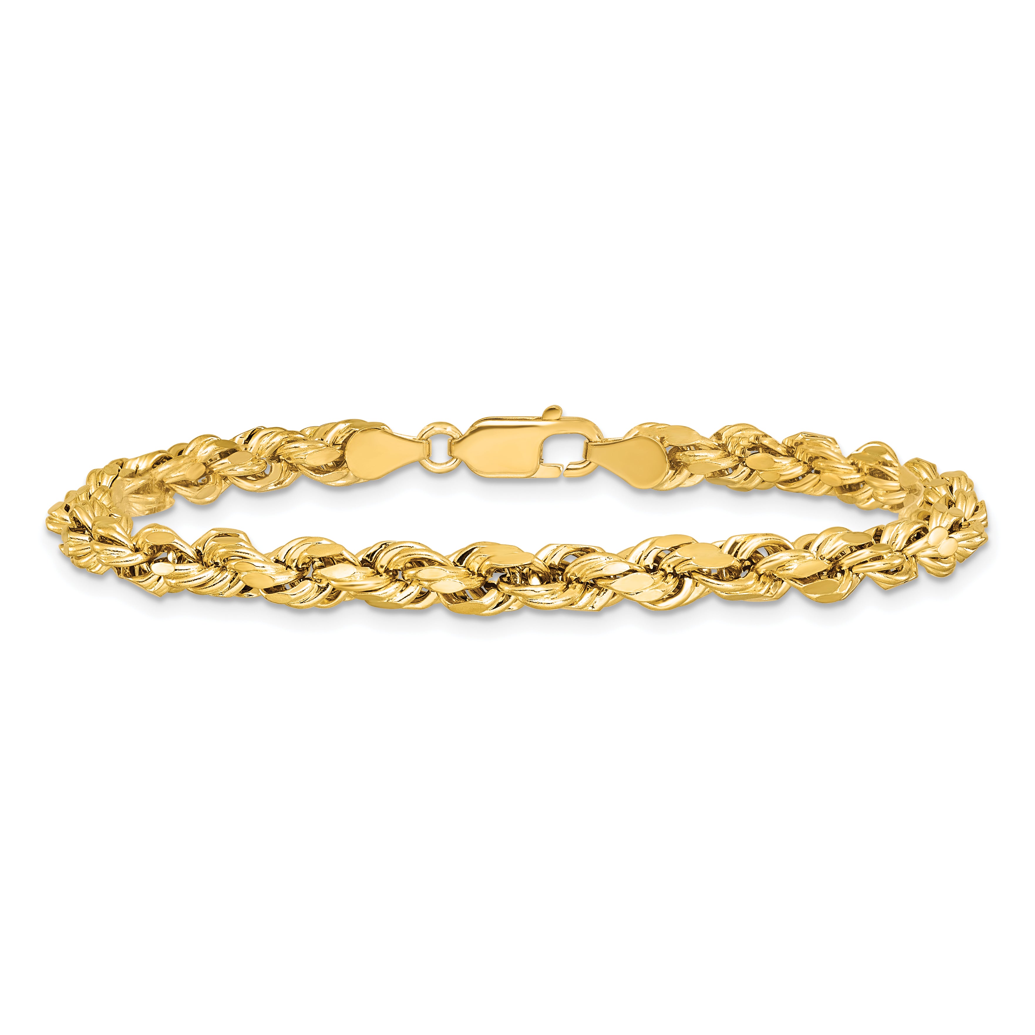 14k 4.9mm Semi-solid D/C Rope Chain