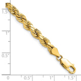 14k 4.9mm Semi-solid D/C Rope Chain