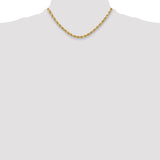 14k 5.5mm Semi-solid D/C Rope Chain