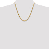 14k 5.5mm Semi-solid D/C Rope Chain