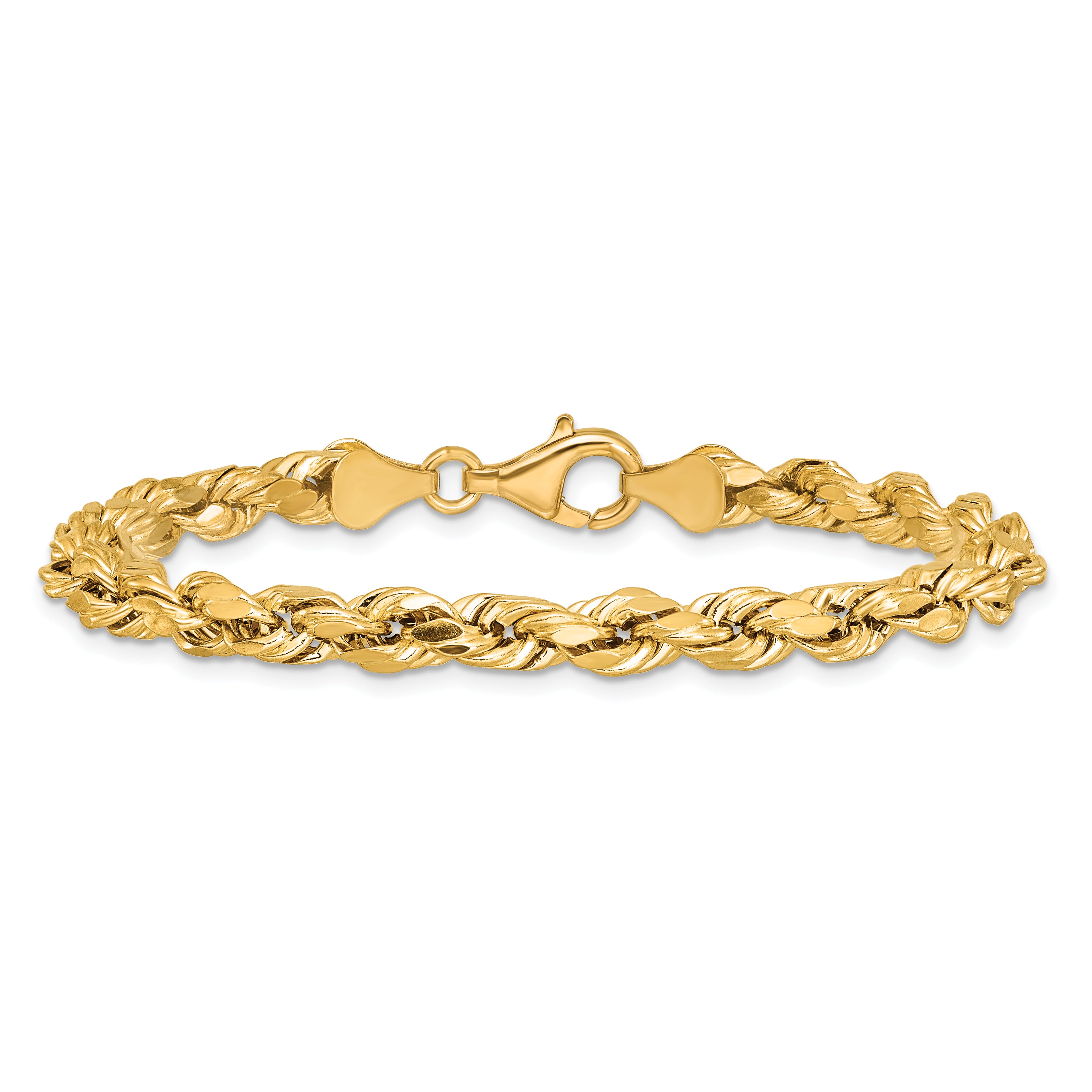 14k 5.5mm Semi-solid D/C Rope Chain