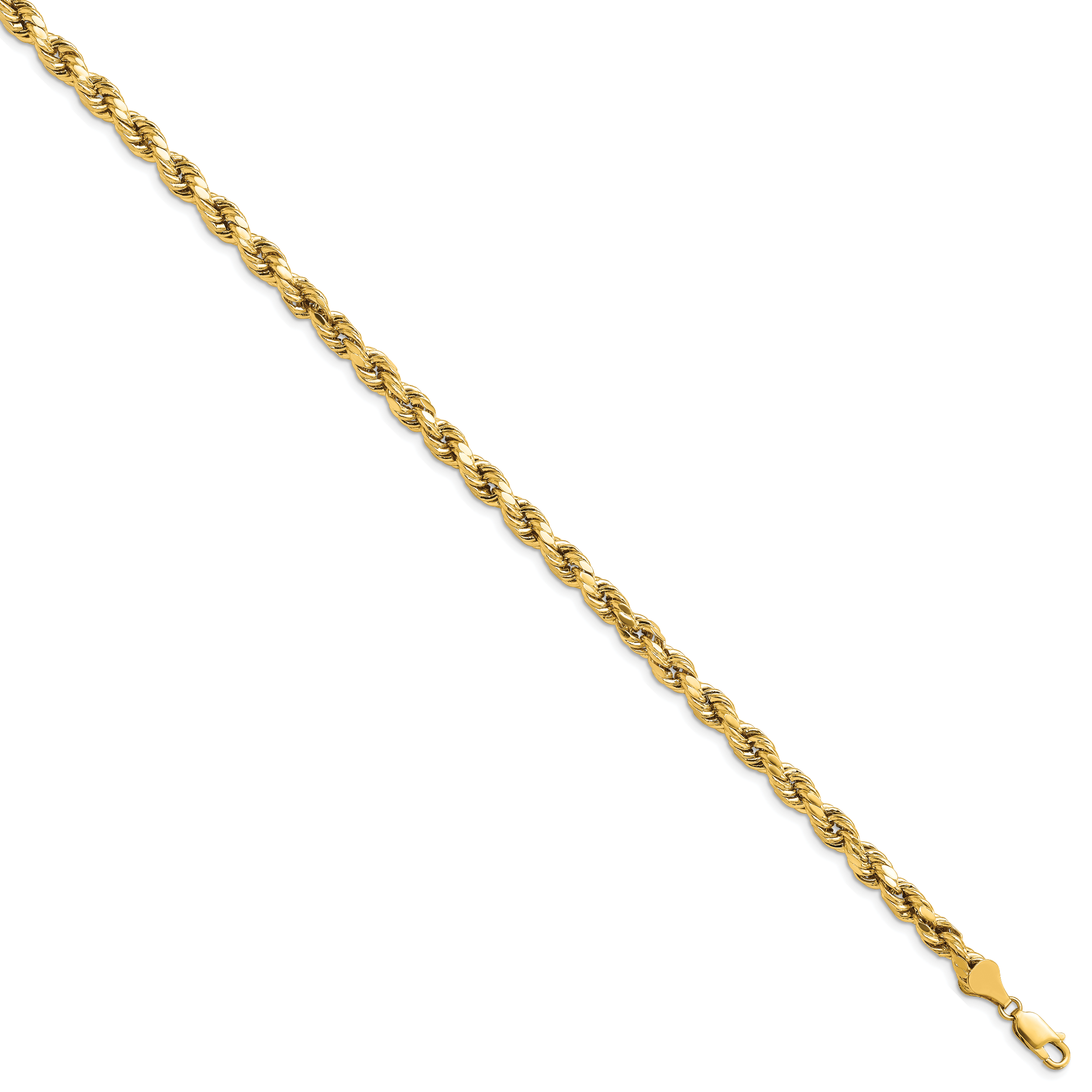 14k 5.5mm Semi-solid D/C Rope Chain
