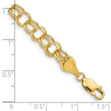 14k Double Link Charm Bracelet