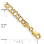 14k Hollow Double Link Charm Bracelet