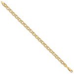 14k Hollow Double Link Charm Bracelet