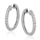Hoop Earring in 18k Gold with Diamonds