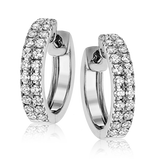 Hoop Earring in 18k Gold with Diamonds