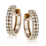 Hoop Earring in 18k Gold with Diamonds