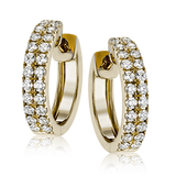Hoop Earring in 18k Gold with Diamonds