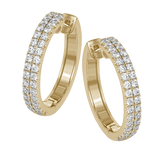 Hoop Earring in 18k Gold with Diamonds
