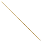 14k 1.5mm Ultra D/C Lightweight Rope Chain Anklet
