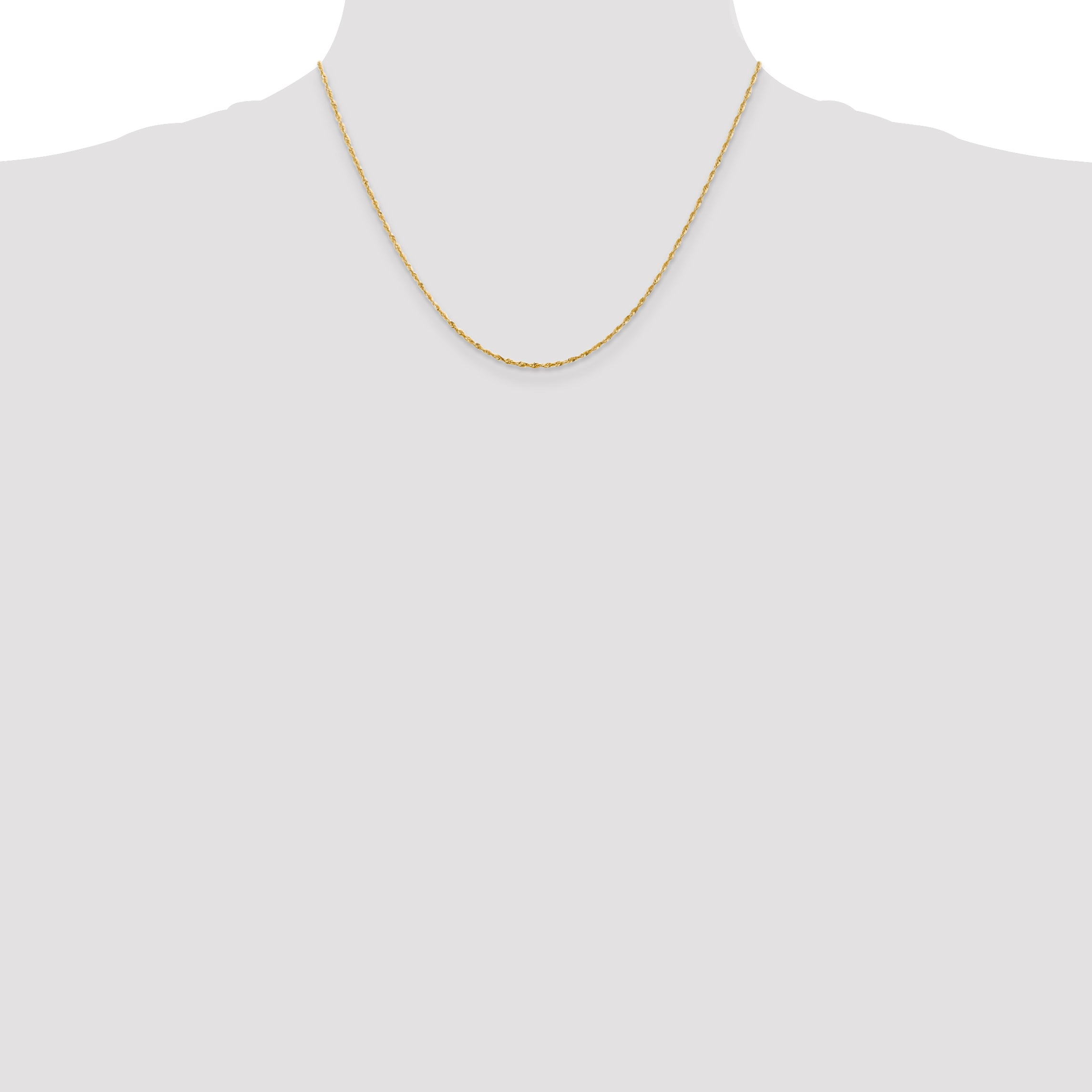 14k 1.5mm Ultra D/C Lightweight Rope Chain