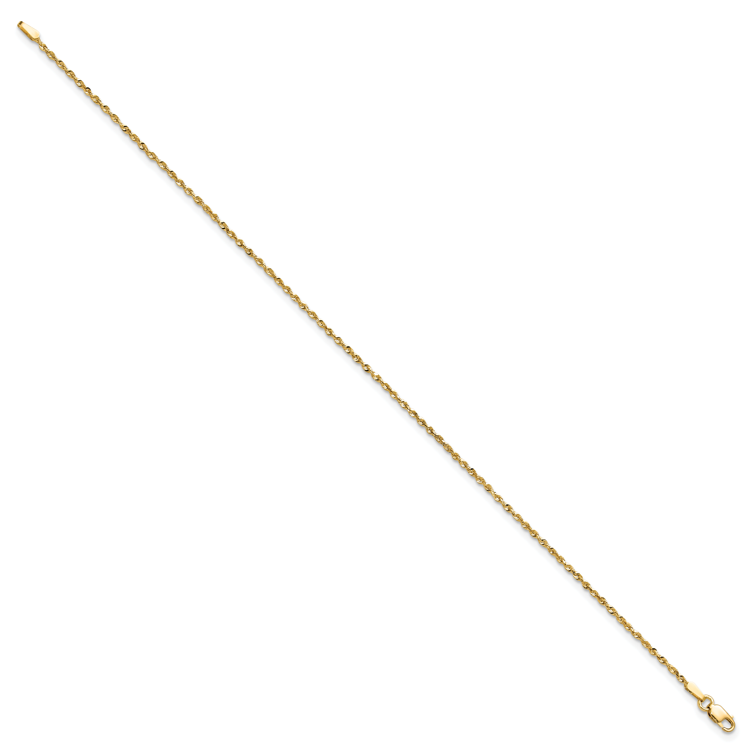 14k 1.5mm Ultra D/C Lightweight Rope Chain