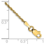 14k 1.5mm Ultra D/C Lightweight Rope Chain Anklet
