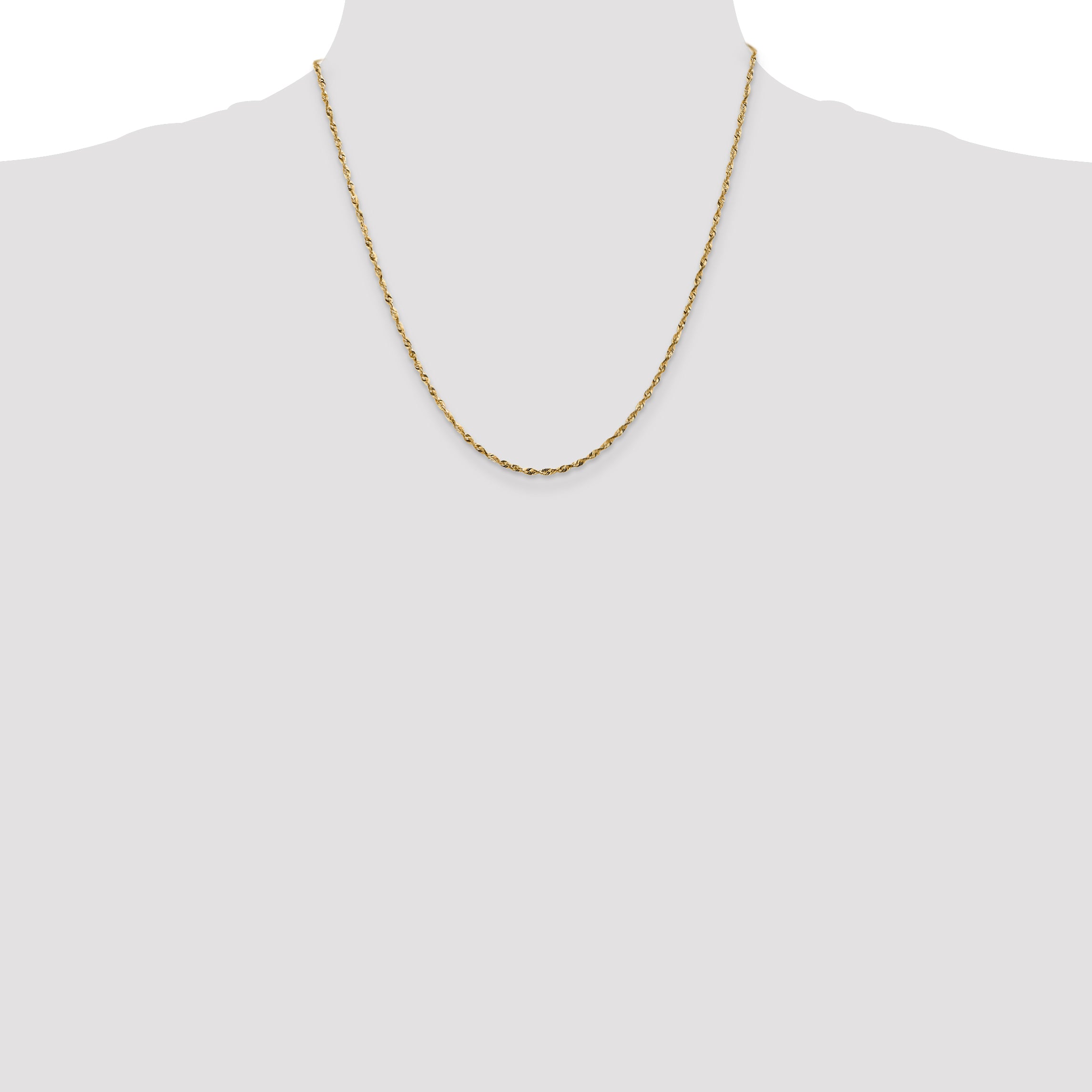 14k 1.8mm Ultra D/C Lightweight Rope Chain