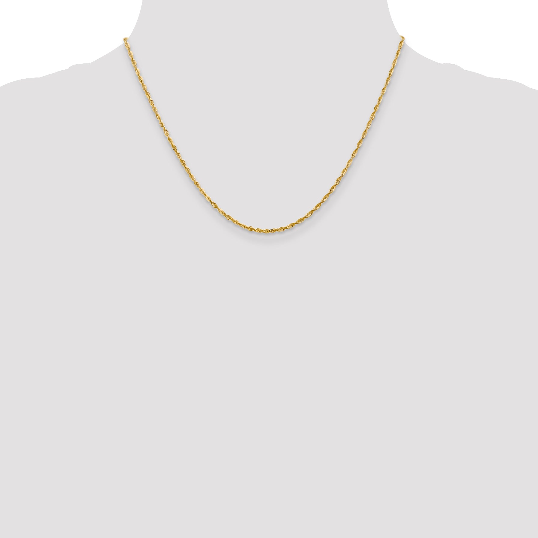 14k 2.0mm Ultra D/C Lightweight Rope Chain