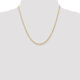 14k 2.0mm Ultra D/C Lightweight Rope Chain