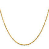 14k 2.0mm Ultra D/C Lightweight Rope Chain