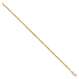 14k 2.0mm Ultra D/C Lightweight Rope Chain Anklet