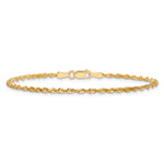 14k 2.0mm Ultra D/C Lightweight Rope Chain Anklet