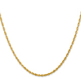 14k 2.25mm Ultra D/C Lightweight Rope Chain