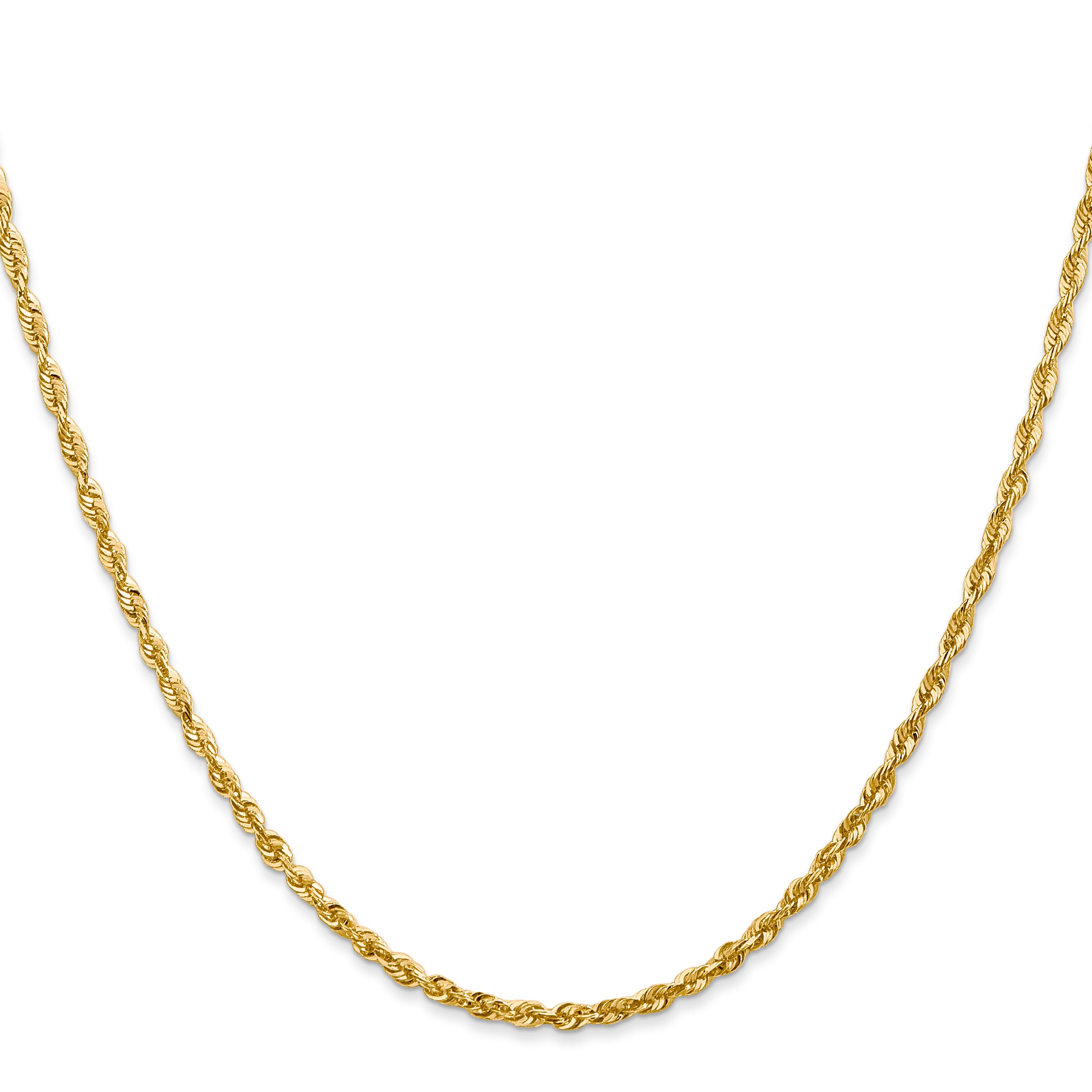 14k 2.25mm Ultra D/C Lightweight Rope Chain