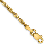 14k 2.5mm Ultra D/C Lightweight Rope Chain Anklet