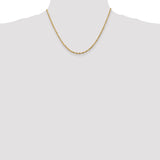 14k 2.5mm Ultra D/C Lightweight Rope Chain