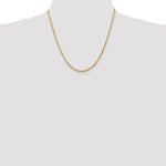 14k 2.5mm Ultra D/C Lightweight Rope Chain