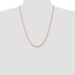 14k 2.5mm Ultra D/C Lightweight Rope Chain