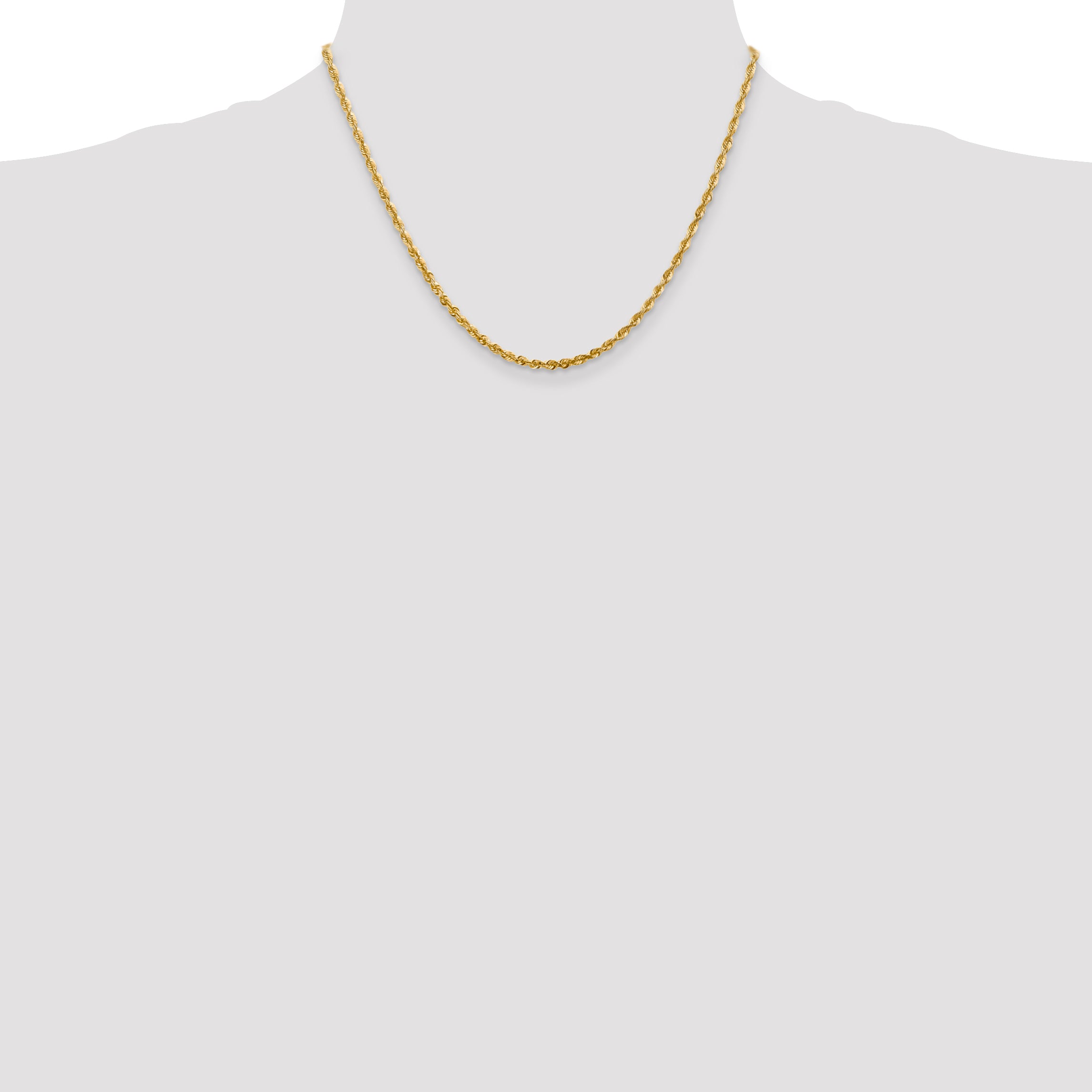 14k 2.75mm Ultra D/C Lightweight Rope Chain