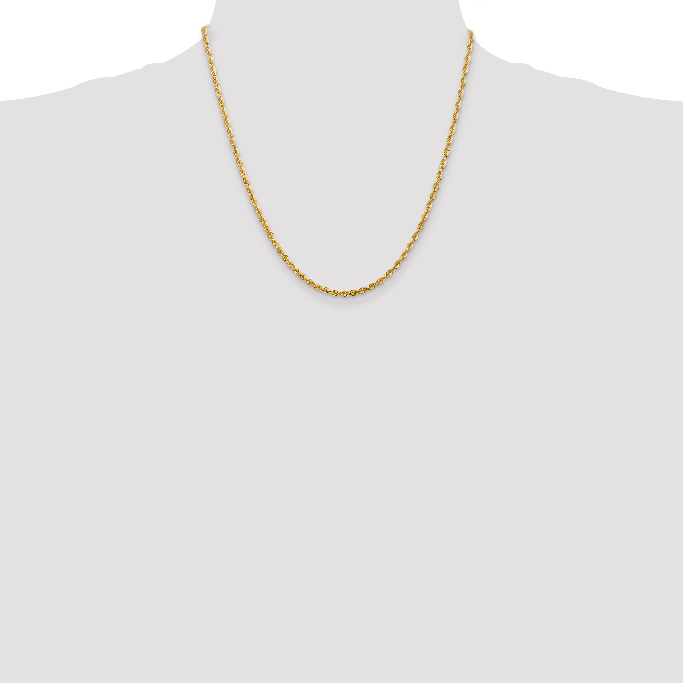 14k 2.75mm Ultra D/C Lightweight Rope Chain