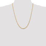 14k 2.75mm Ultra D/C Lightweight Rope Chain