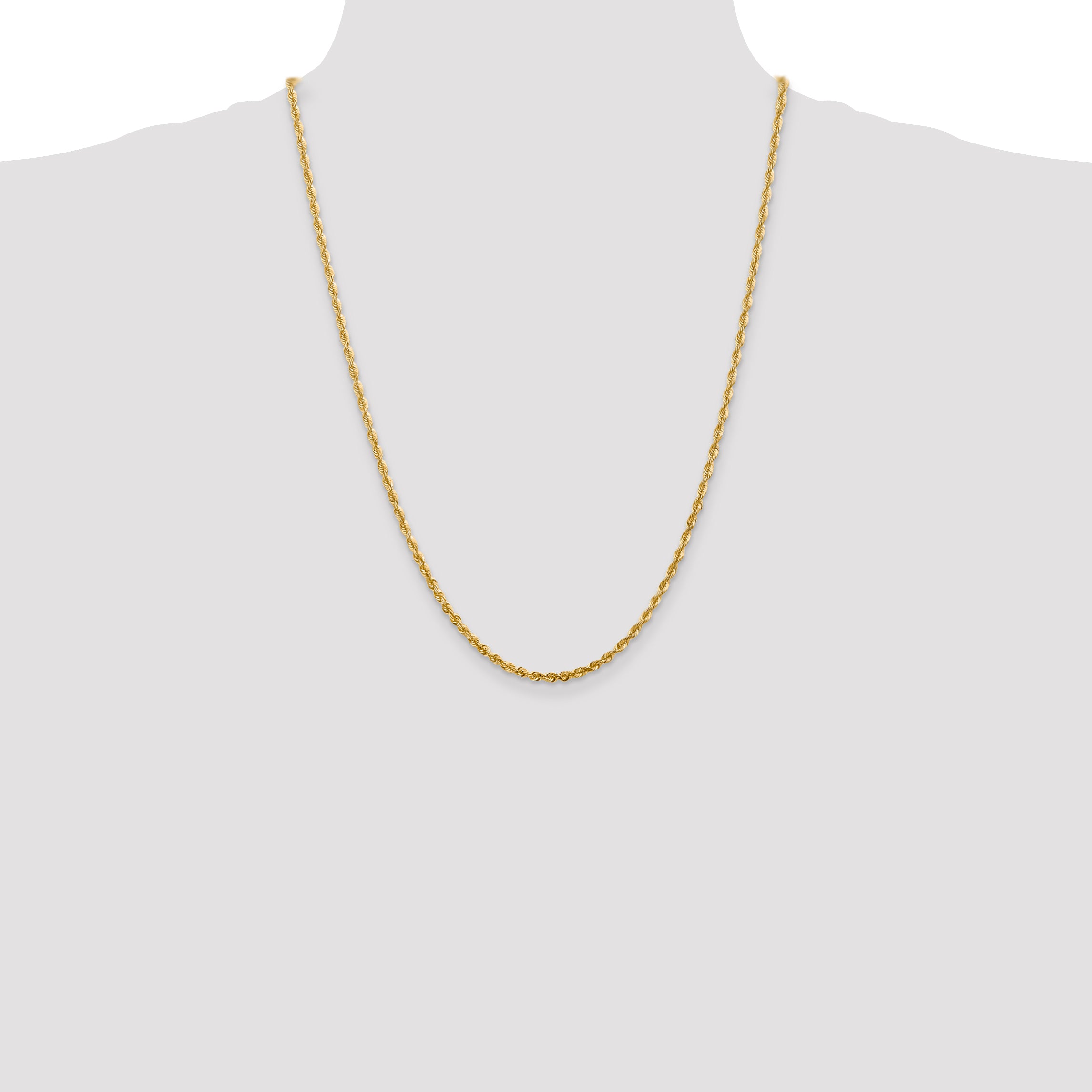 14k 2.75mm Ultra D/C Lightweight Rope Chain