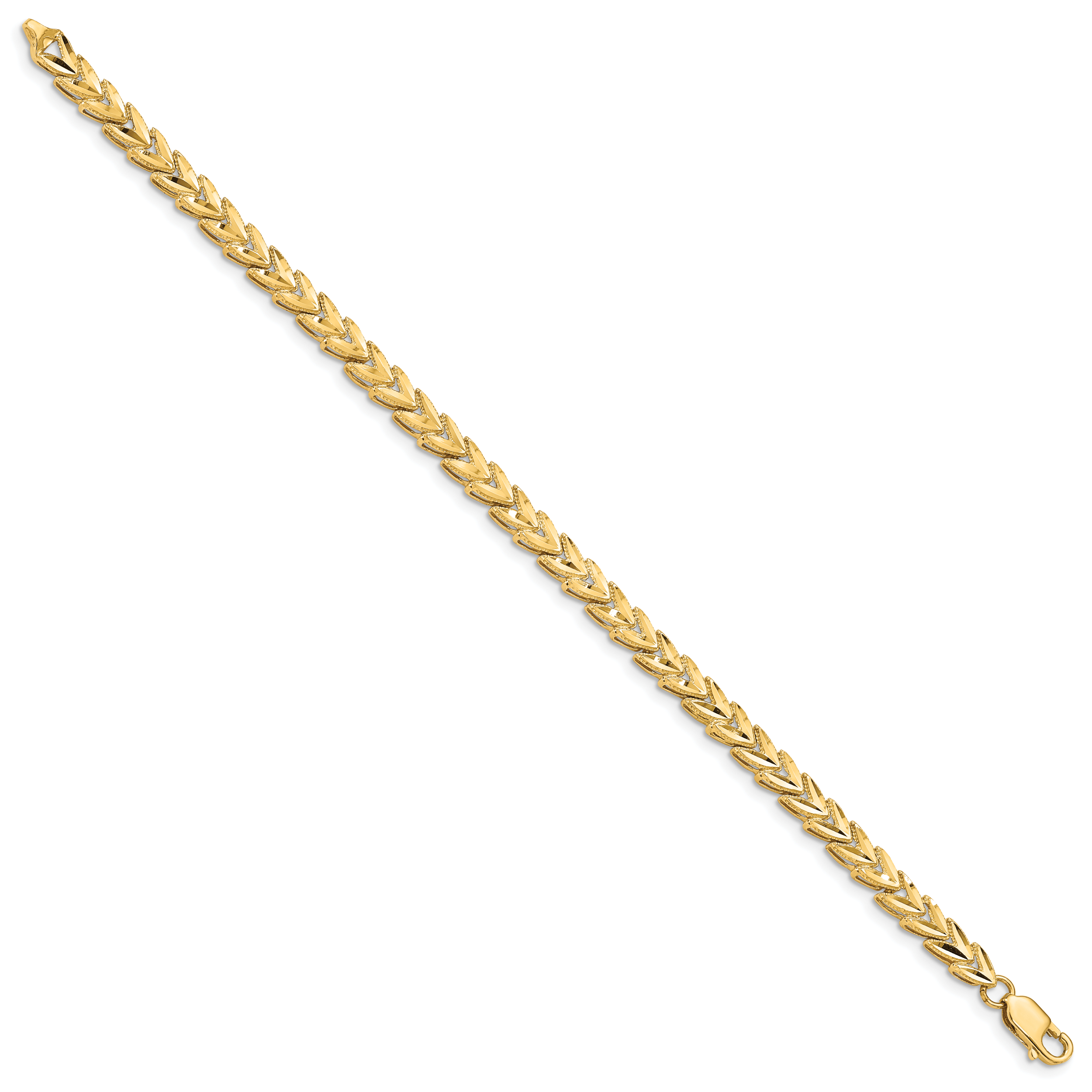 14K Diamond Cut Bracelet