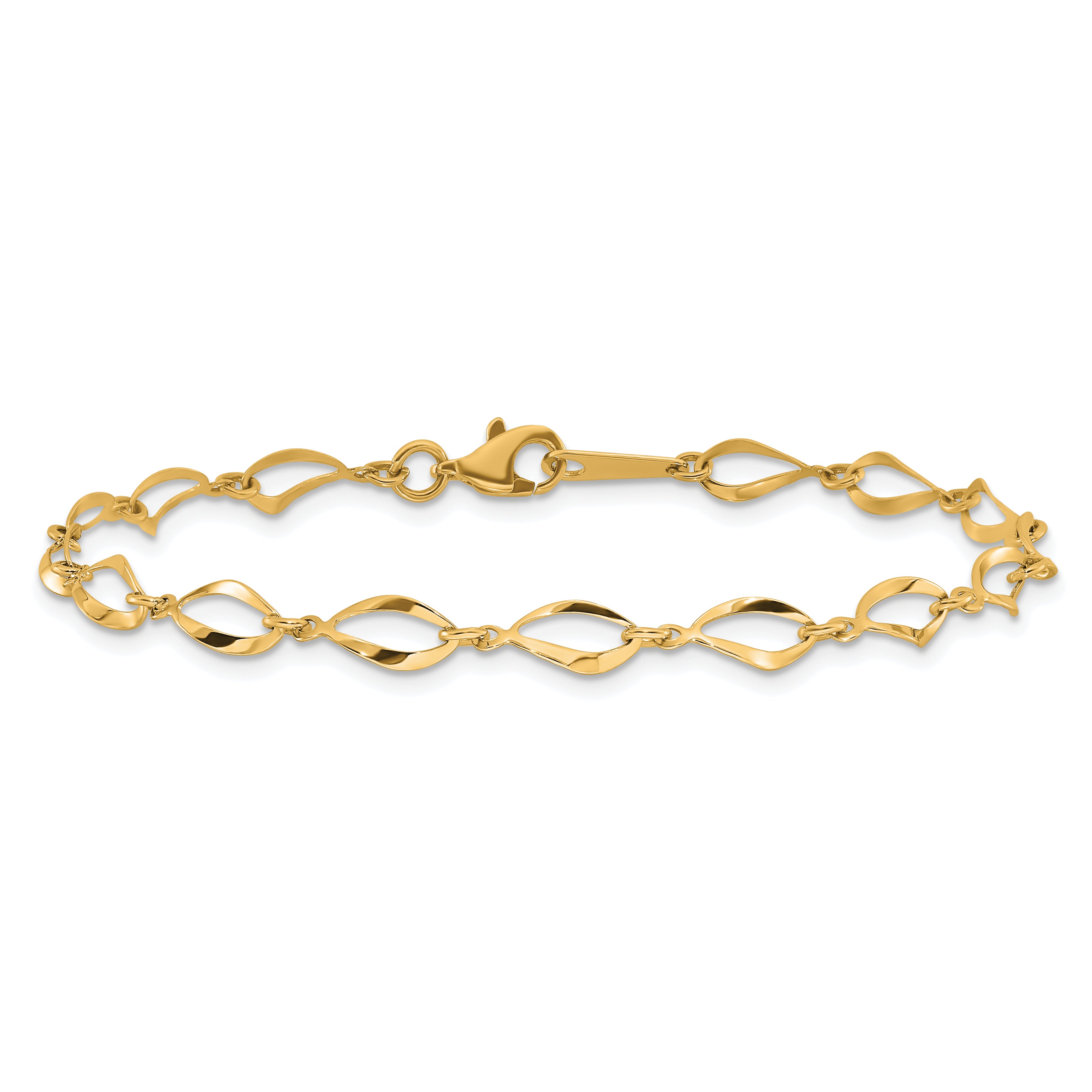 14k Polished Fancy Link Bracelet