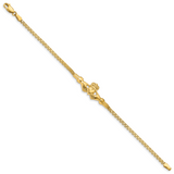 14K Polished Claddagh Bracelet