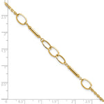14K Polished Bars and Links Bracelet