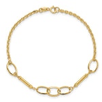 14K Polished Bars and Links Bracelet