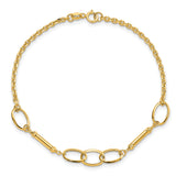14K Polished Bars and Links Bracelet