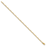 14K Polished Fancy Box Links 7.5in Bracelet