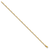 14K Polished Fancy Box Links 7.5in Bracelet