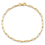 14K Polished Fancy Box Links 7.5in Bracelet